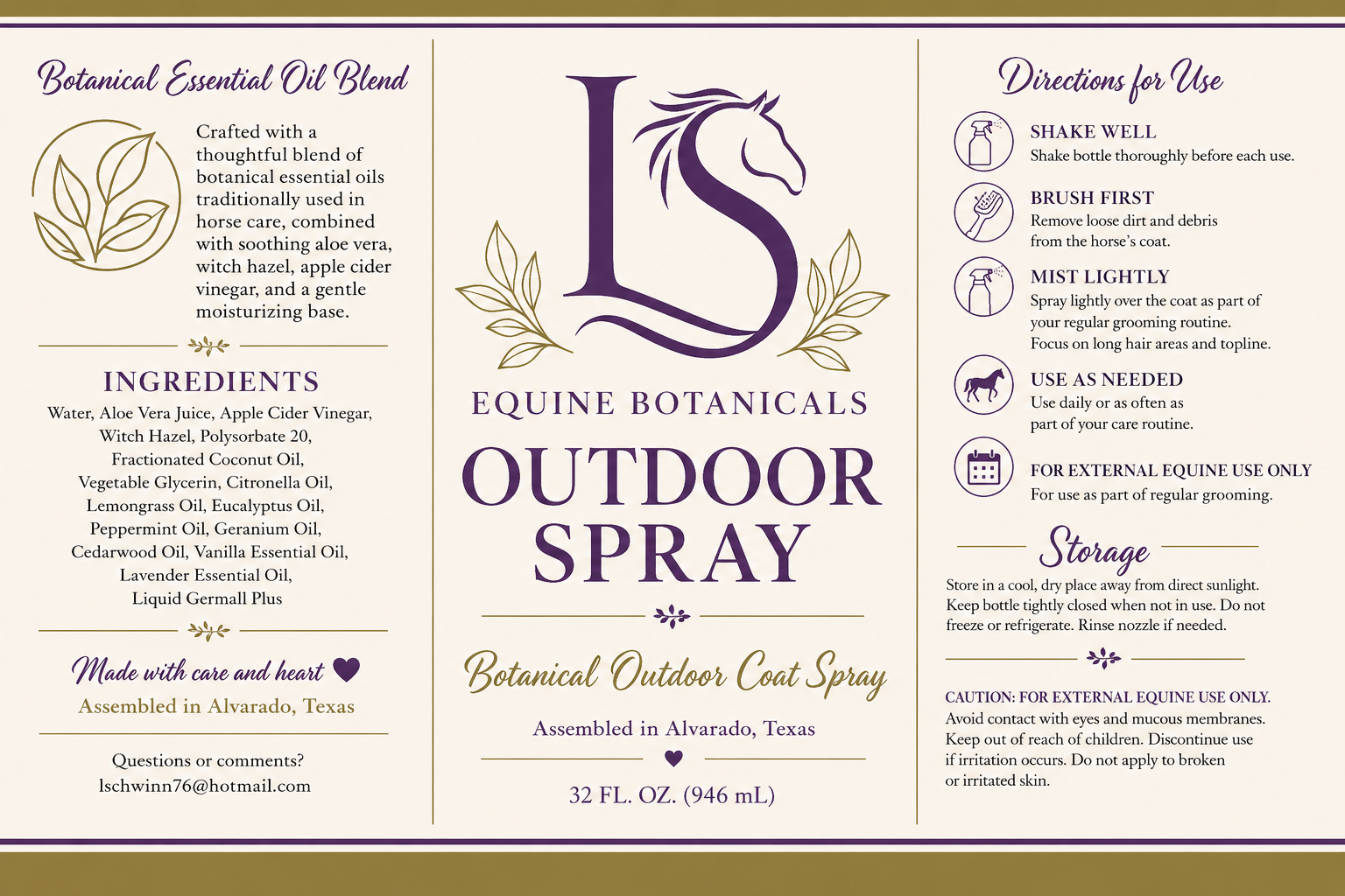 LS Equine Botanicals-Outdoor Spray